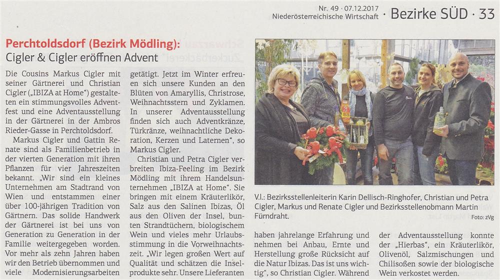 Artikel in der NÖWI Nr. 49